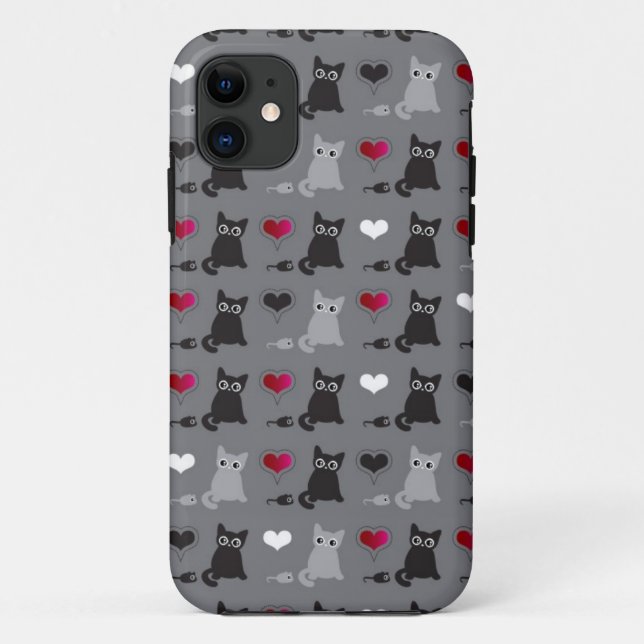 kitten and mice pattern Case-Mate iPhone case (Back)