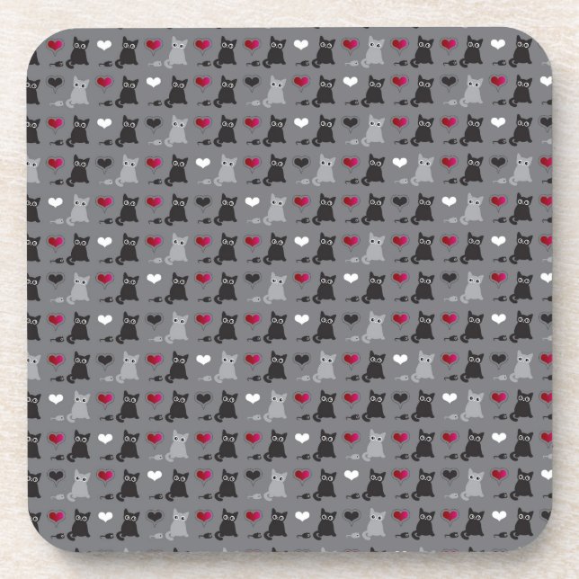 kitten and mice pattern coaster (Front)