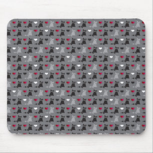 kitten and mice pattern mouse mat