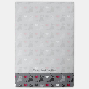 kitten and mice pattern post-it notes