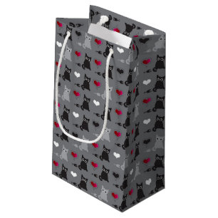 kitten and mice pattern small gift bag