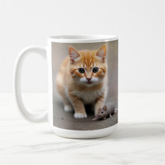 Kitten and Mouse Coffee Mug