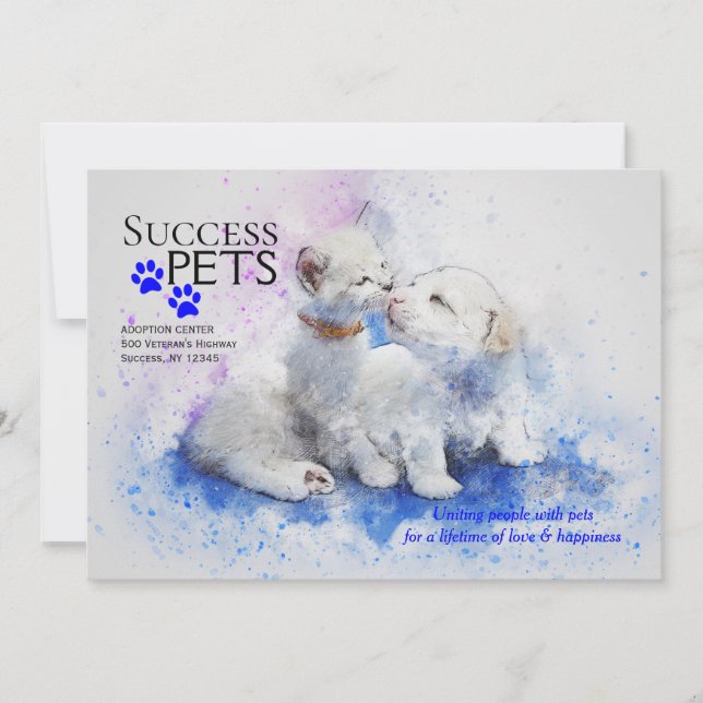 Kitten and Puppy Adoption Centre Announcement (Front)