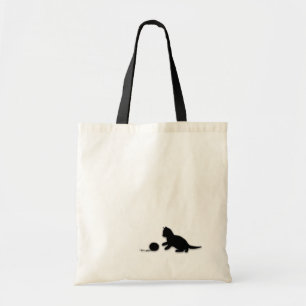 Kitten and Yarn Silhouette Bag