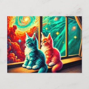 Kitten Art Postcard