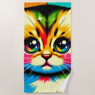 Kitten Beach Towel