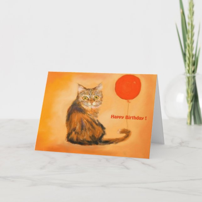 Kitten  birthday card (Front)