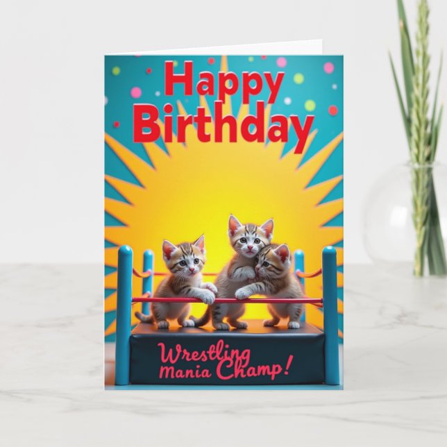 Kitten Birthday Mania Champ Card (Front)
