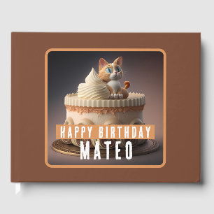 Kitten Cake - Birthdays Guest Book