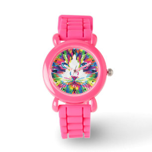 Kitten Cat Face Prismatic Design-21908 Watch