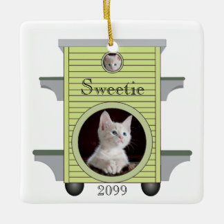 Kitten Cat Upload Photo Cat House Frame Ceramic Ornament