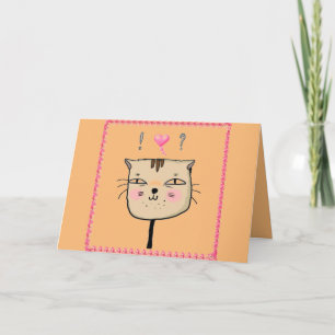 Kitten Cat Will you be my Valentine cute card