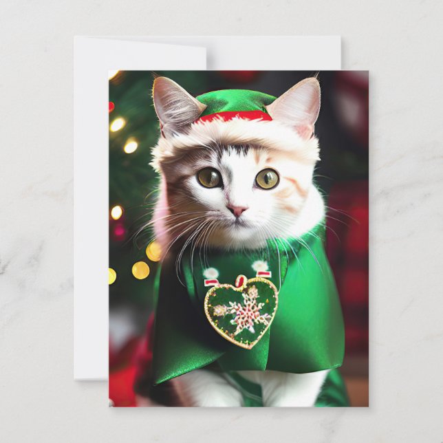 Kitten Christmas Holiday Card (Front)