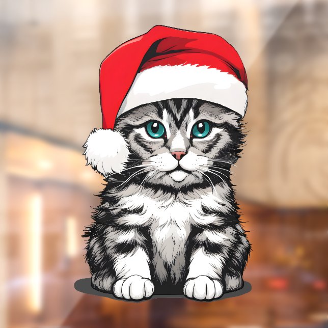 Kitten Christmas Window Cling (Sheet 2)