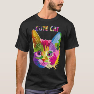 Kitten Colourful  For Cat  Cat Dad Cat Mum 4 T-Shirt