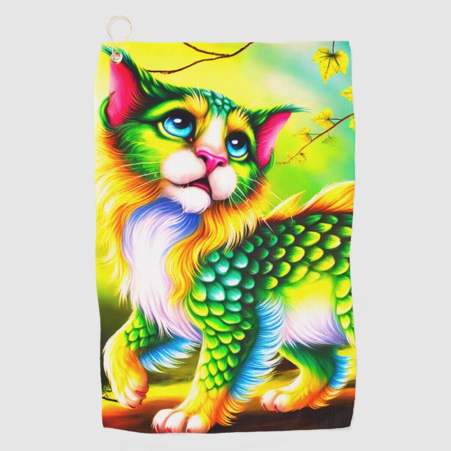 Kitten Creature Golf Towel (Front)