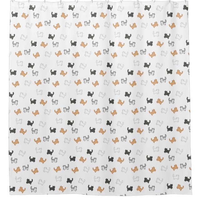 kitten design shower curtain (Front)