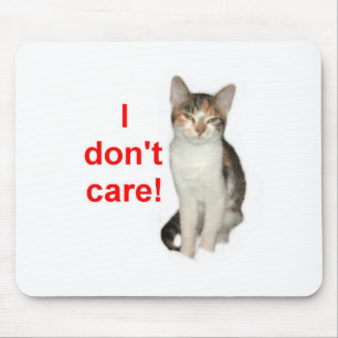 Kitten Doesnt Care Mouse Mat
