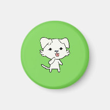 Kitten Dog Magnet – Green