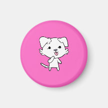 Kitten Dog Magnet – Pink