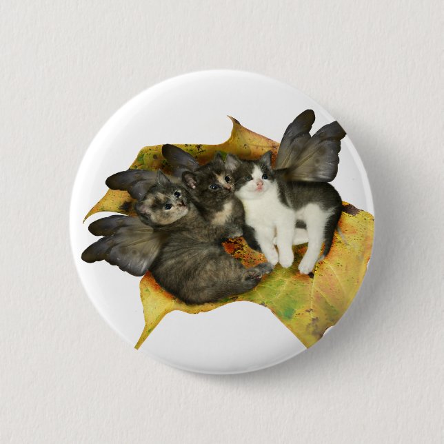 Kitten Fairies Button (Front)