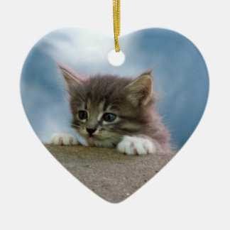 Kitten for Christmas Ceramic Tree Decoration