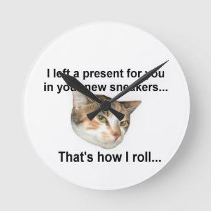 Kitten Gift Round Clock