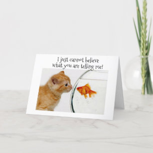 KITTEN/GOLDFISH ARE PURR-FECT FRIENDS *40th* BIRTH Card