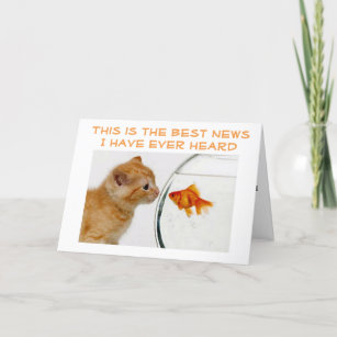 KITTEN/GOLDFISH ARE PURR-FECT FRIENDS *50th* BIRTH Card