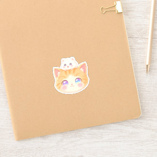Kitten & Hamster Sticker | Happy Duo Friends