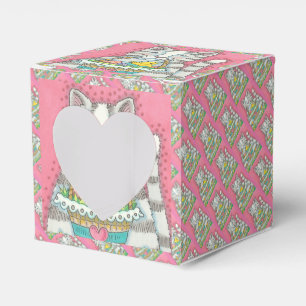 KITTEN, HATCHING CHICK EASTER EGG, HEART FAVOR BOX