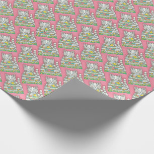 KITTEN, HATCHING CHICK, EASTER EGG WRAPPING PAPER