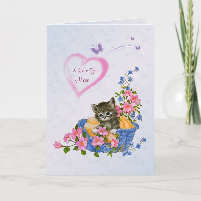 Kitten, heart - Mother's day Card (Front)