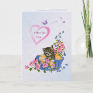Kitten, heart - Mother's day Card