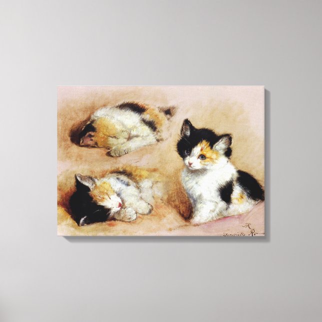Kitten, Henriëtte Ronner-Knip Canvas Print (Front)