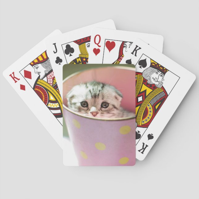 Kitten Hiding Playing Cards (Back)