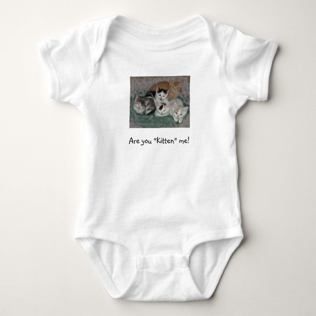 Kitten Humour Baby Bodysuit (Front)