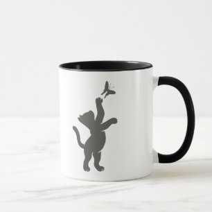 kitten hunting a butterfly - Choose back color Mug