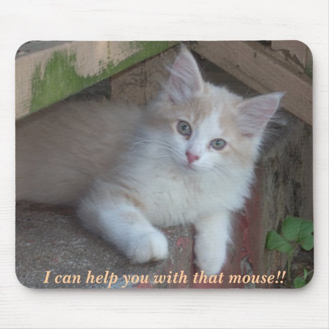 KITTEN: I can help you with that mouse!! Mouse Mat (Front)