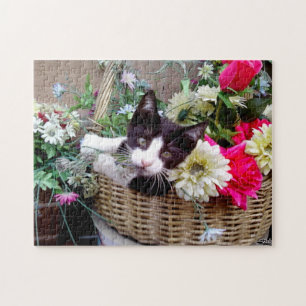 Kitten in a Basket Jigsaw Puzzle