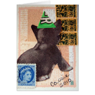 Kitten in a Party Hat Collage