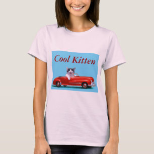 Kitten in a Red Convertible T-Shirt
