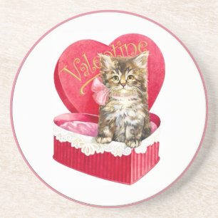 Kitten in Candy Box Coaster