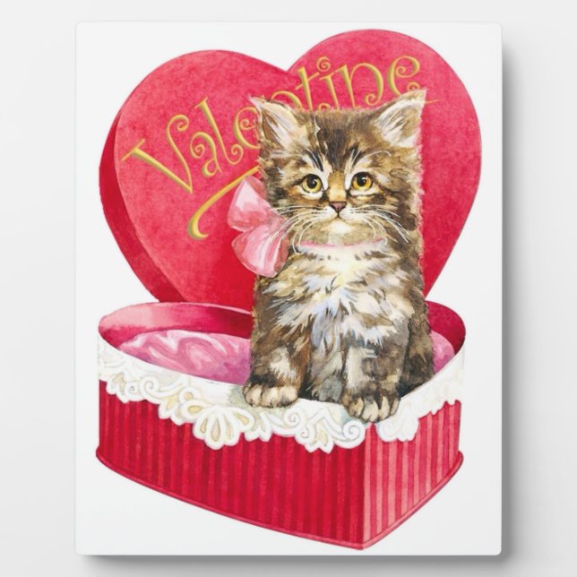 Kitten in Candy Box Plaque (Front)