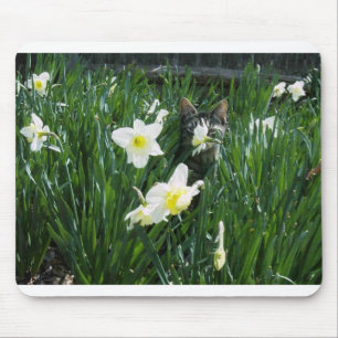 KITTEN IN FLOWERS MOUSE MAT