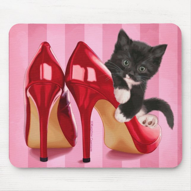 Kitten in Shoe Mouse Mat (Front)