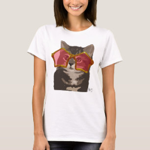 Kitten in Star Sunglasses T-Shirt