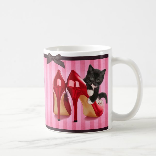 Kitten in Stilettos Coffee Mug (Right)