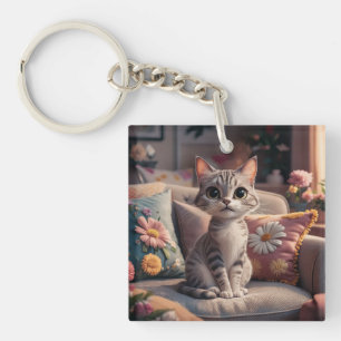 Kitten Key Ring