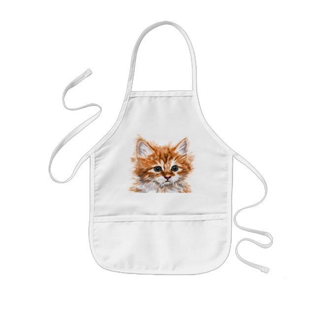 Kitten Kids' Apron Cute Baby Cat (Front)
